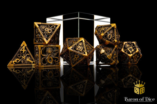 Sunken Treasure Metal RPG Dice Set - 7 Pieces - Out of Play