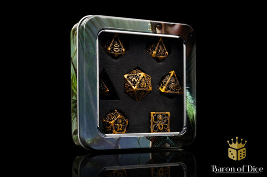 Sunken Treasure Metal RPG Dice Set - 7 Pieces - Out of Play