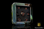 Denizens of the Deep Red Trench Metal RPG Dice Set - 7 Pieces - Out of Play