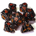 Denizens of the Deep Red Trench Metal RPG Dice Set - 7 Pieces - Out of Play