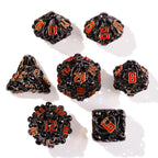 Denizens of the Deep Red Trench Metal RPG Dice Set - 7 Pieces - Out of Play