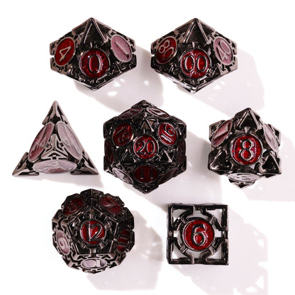 Which Way Is Up? Metal RPG Dice Set - 7 Pieces - Out of Play