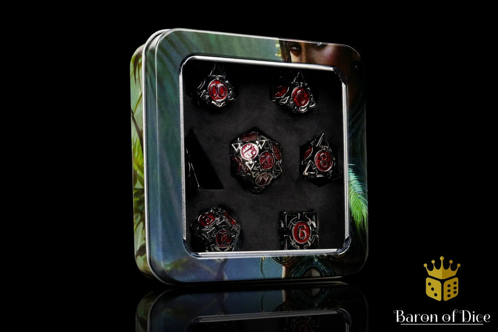 Which Way Is Up? Metal RPG Dice Set - 7 Pieces - Out of Play