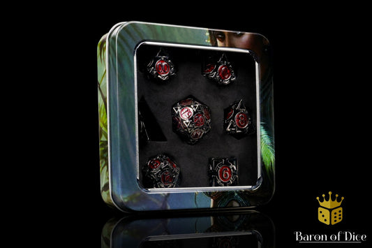 Which Way Is Up? Metal RPG Dice Set - 7 Pieces - Out of Play