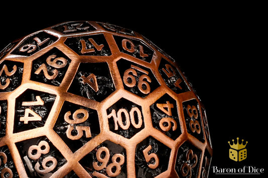 Bronze D100 Metal - 1 Piece BaronOfDice