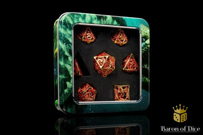 Dragons of Legend Metal RPG Dice Set - 7 Pieces - Out of Play