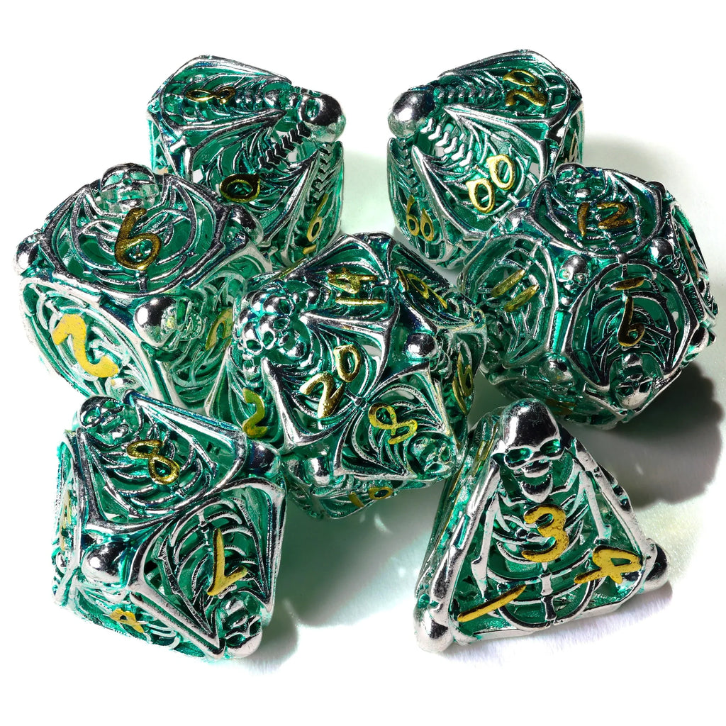 Undead Legion Metal RPG Dice Set - 7 Pieces - Out of Play