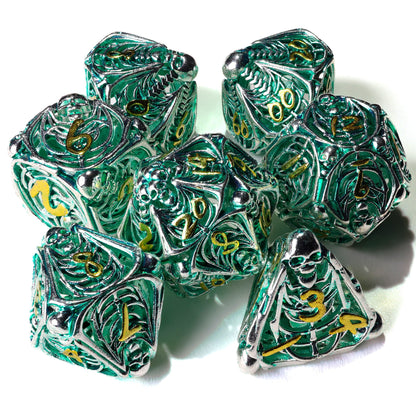 Undead Legion Metal RPG Dice Set - 7 Pieces - Out of Play