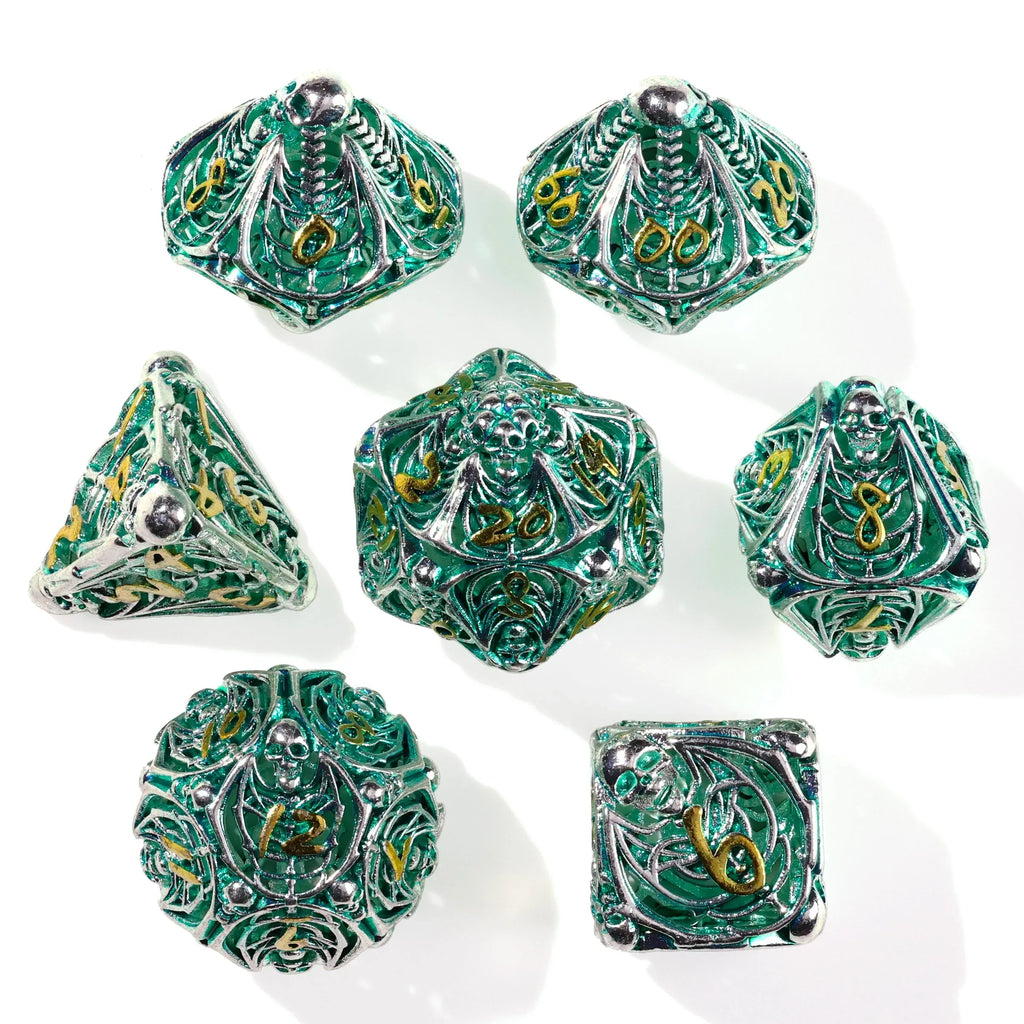Undead Legion Metal RPG Dice Set - 7 Pieces - Out of Play