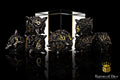 Coiled Black Dragon Metal RPG Dice Set - 7 Pieces - Out of Play