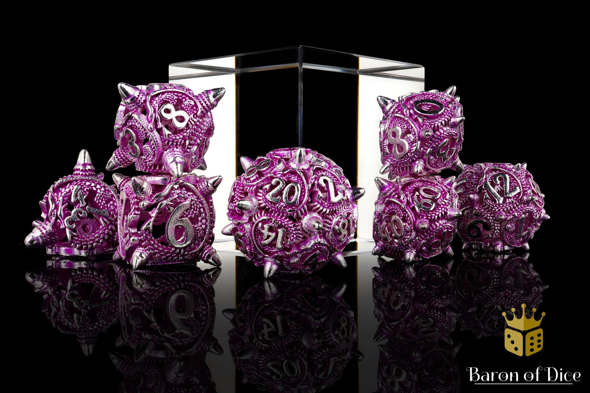 Ancient Wyvern Metal RPG Dice Set - 7 Pieces - Out of Play