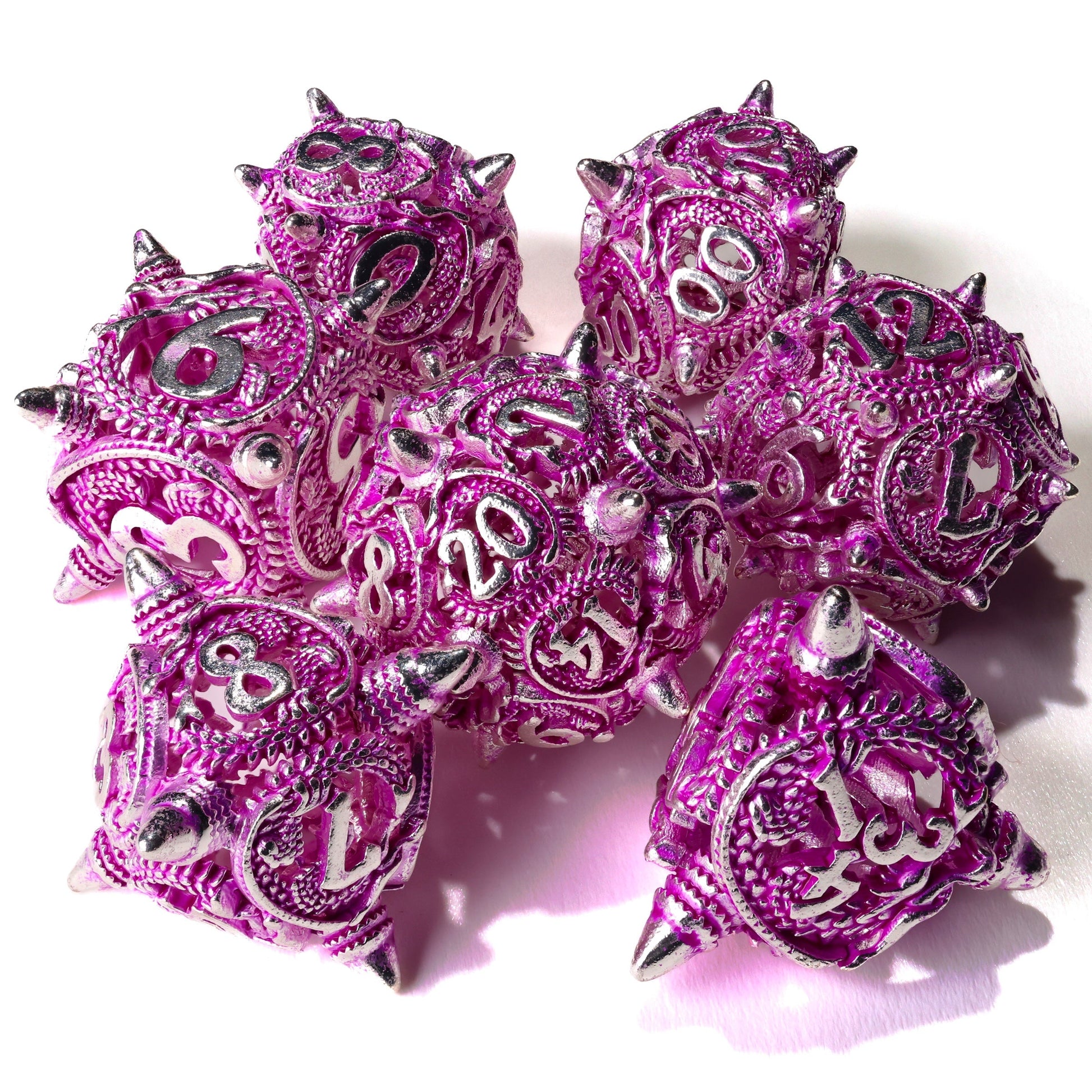 Ancient Wyvern Metal RPG Dice Set - 7 Pieces - Out of Play