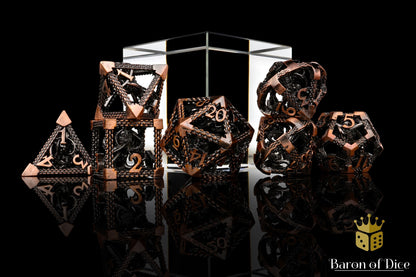Bronze Kraken Metal RPG Dice Set - 7 Pieces - Out of Play