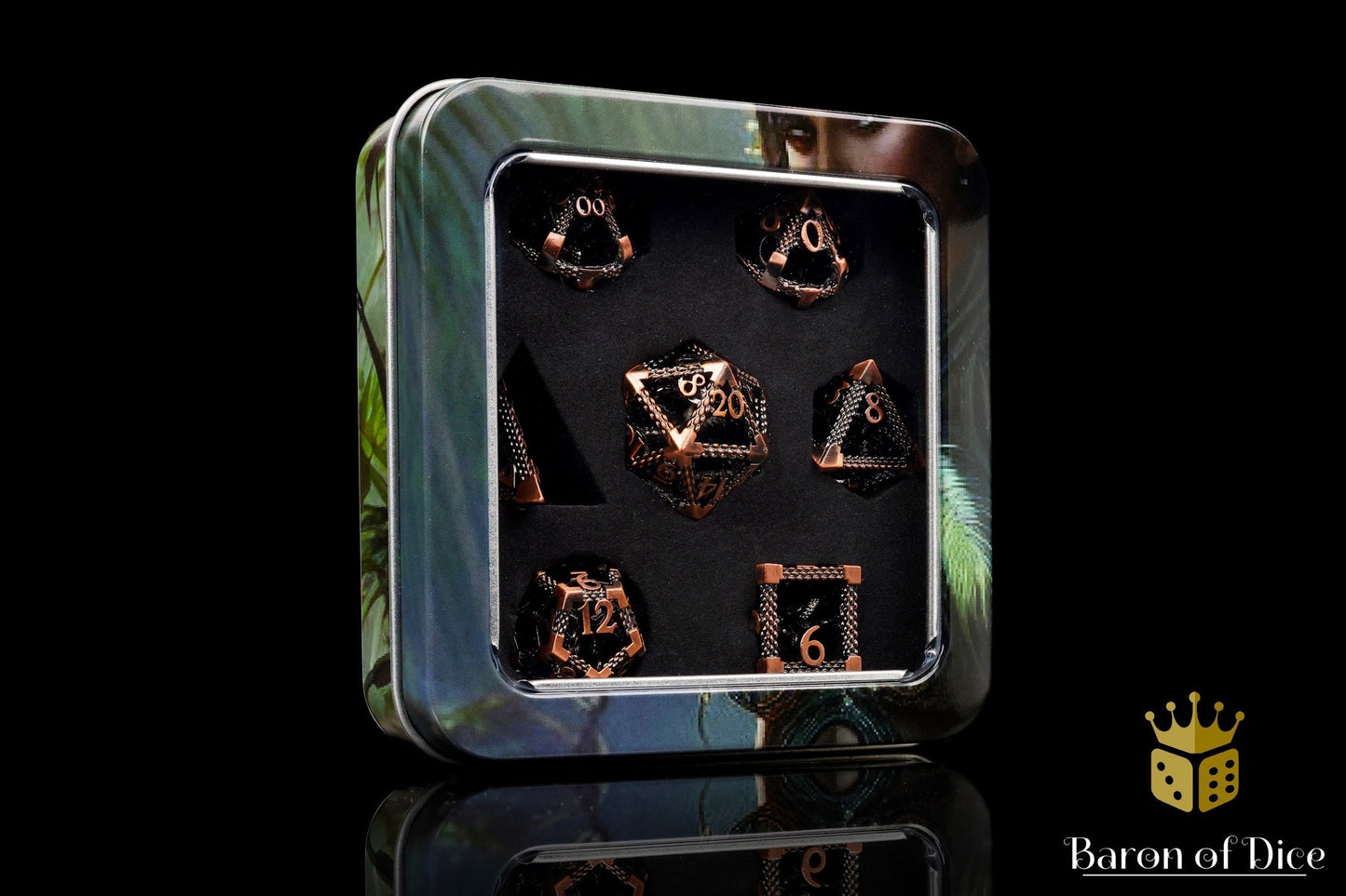 Bronze Kraken Metal RPG Dice Set - 7 Pieces - Out of Play