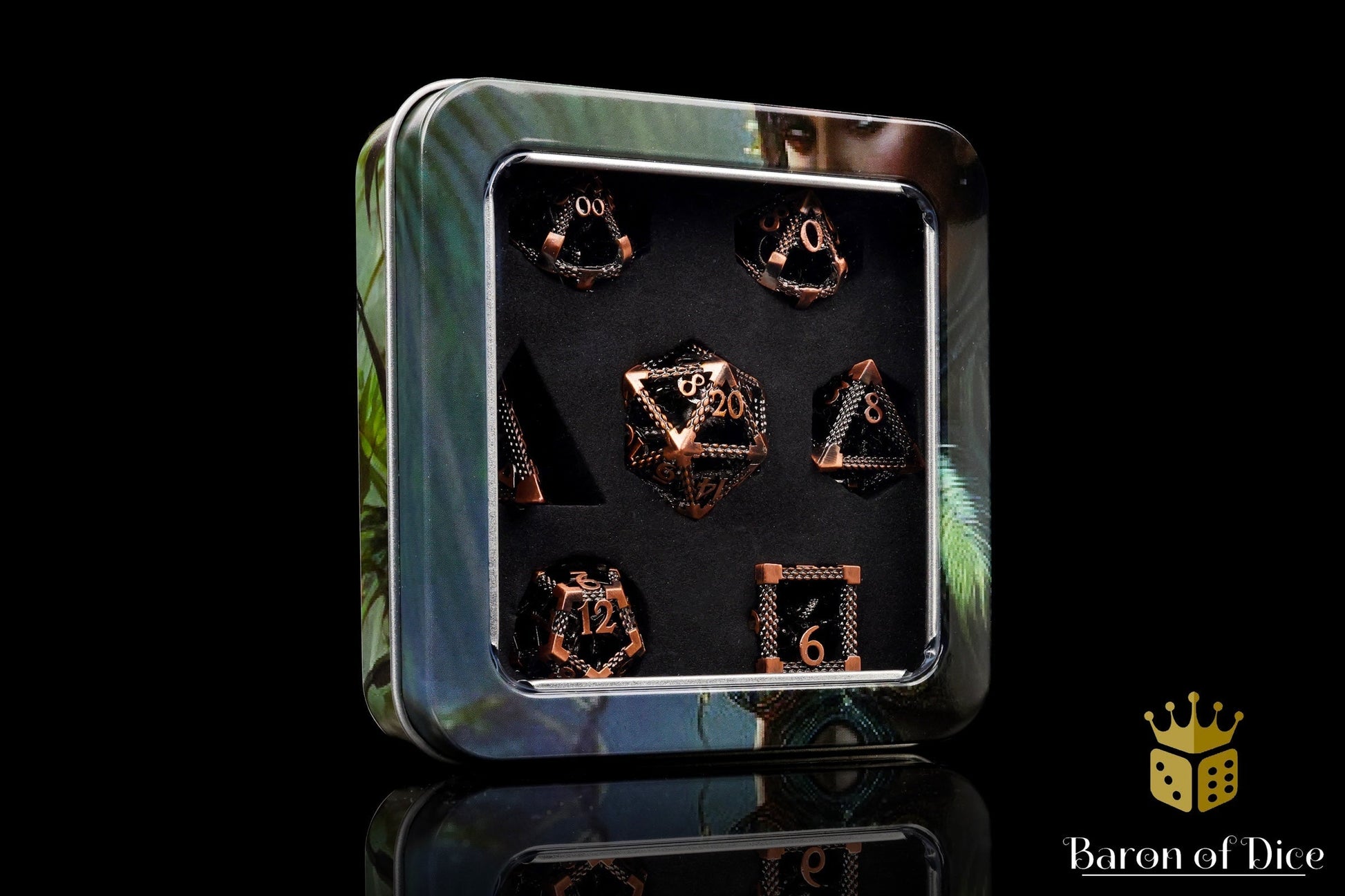 Bronze Kraken Metal RPG Dice Set - 7 Pieces - Out of Play