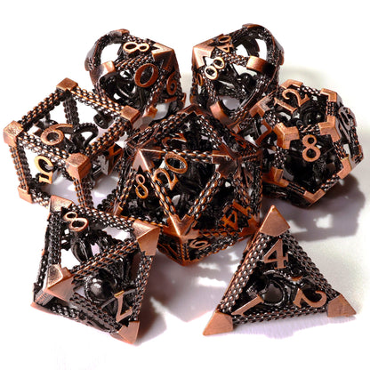 Bronze Kraken Metal RPG Dice Set - 7 Pieces - Out of Play