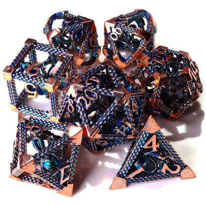 Ancient Kraken Metal RPG Dice Set - 7 Pieces - Out of Play