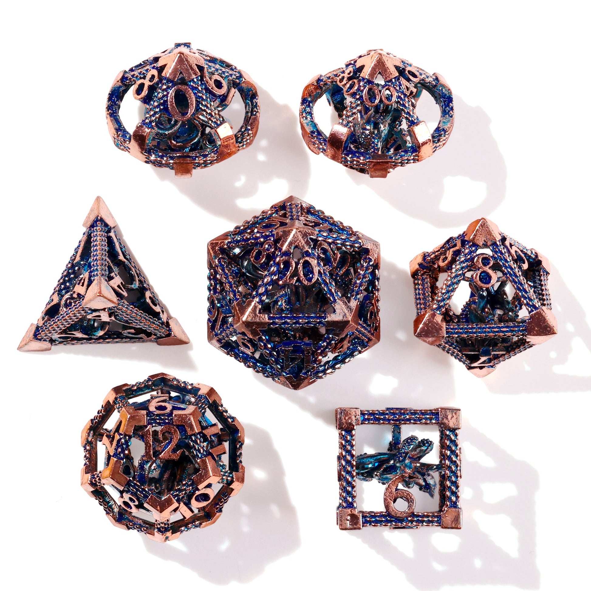 Ancient Kraken Metal RPG Dice Set - 7 Pieces - Out of Play