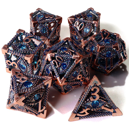 Eye of Providence Metal RPG Dice Set - 7 Pieces - Out of Play