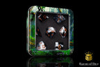 Marble Sharp Edge RPG Dice Set - 7 Pieces - Out of Play