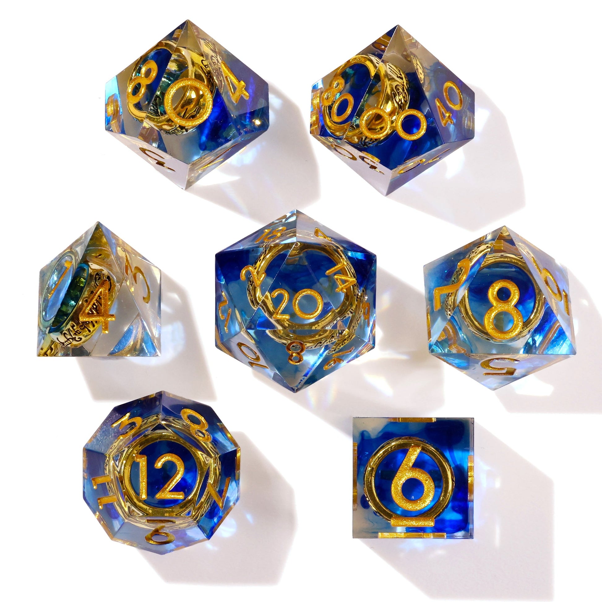 Lost Ring Sharp Edge RPG Dice Set - 7 Pieces - Out of Play
