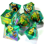 Dragon's Eye Liquid Core RPG Dice Set - 7 Pieces - Out of Play
