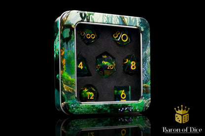 Dragon's Eye Liquid Core RPG Dice Set - 7 Pieces - Out of Play