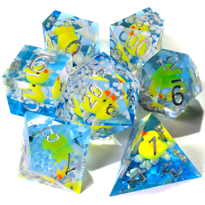 Rubber Duck Liquid Core RPG Dice Set - 7 Pieces - Out of Play