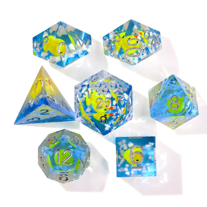 Rubber Duck Liquid Core RPG Dice Set - 7 Pieces - Out of Play
