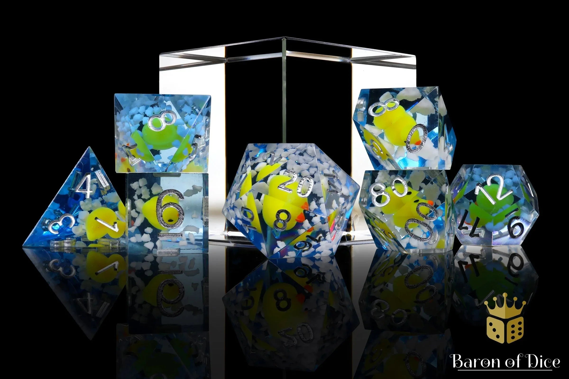 Rubber Duck Liquid Core RPG Dice Set - 7 Pieces - Out of Play