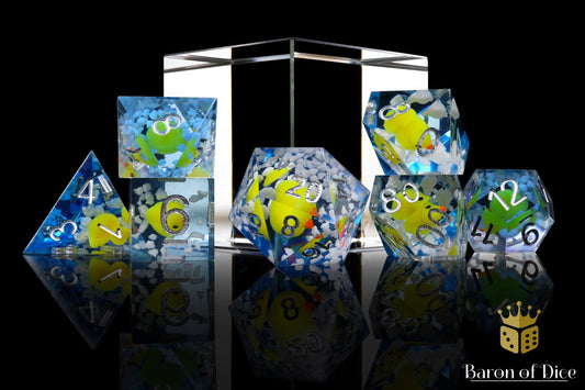 Rubber Duck Liquid Core RPG Dice Set - 7 Pieces - Out of Play