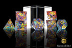 Pretty in Pink! Sharp Edge RPG Dice Set - 7 Pieces - Out of Play