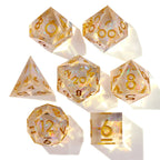 Shiny Like a Diamond! Sharp Edge RPG Dice Set - 7 Pieces - Out of Play
