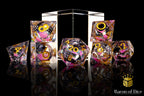 Amethyst Neko Liquid Core RPG Dice Set - 7 Pieces - Out of Play