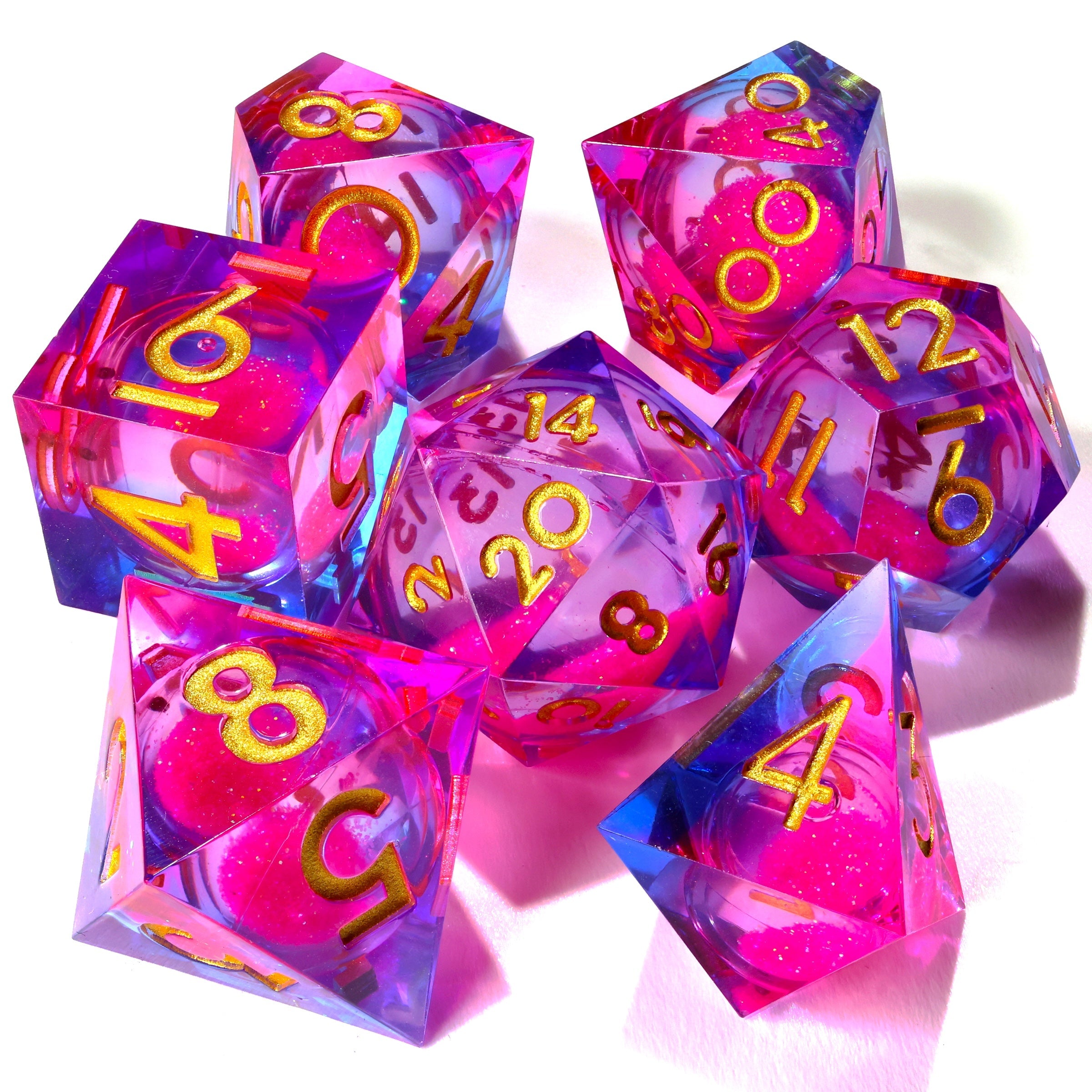 Dance Party Liquid Core RPG Dice Set - 7 Pieces - Out of Play