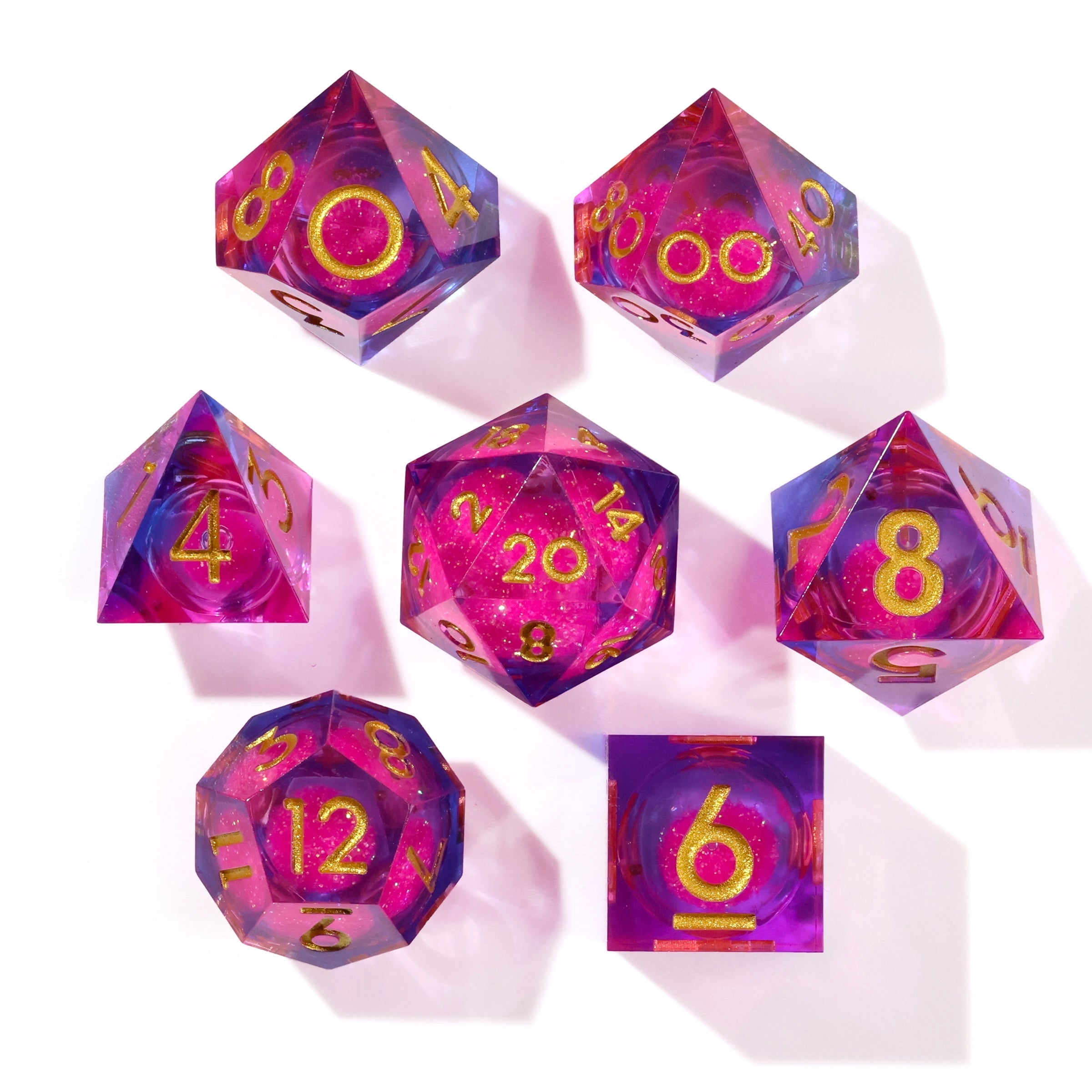 Dance Party Liquid Core RPG Dice Set - 7 Pieces - Out of Play