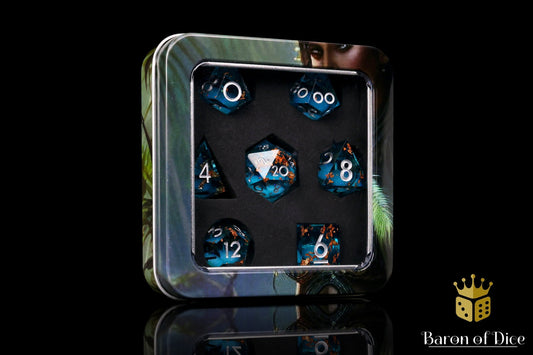 Sunken Treasure Liquid Core RPG Dice Set - 7 Pieces - Out of Play