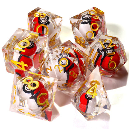 I Choose You! Liquid Core RPG Dice Set - 7 Pieces - Out of Play