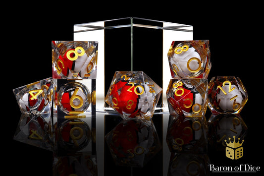 I Choose You! Liquid Core RPG Dice Set - 7 Pieces - Out of Play