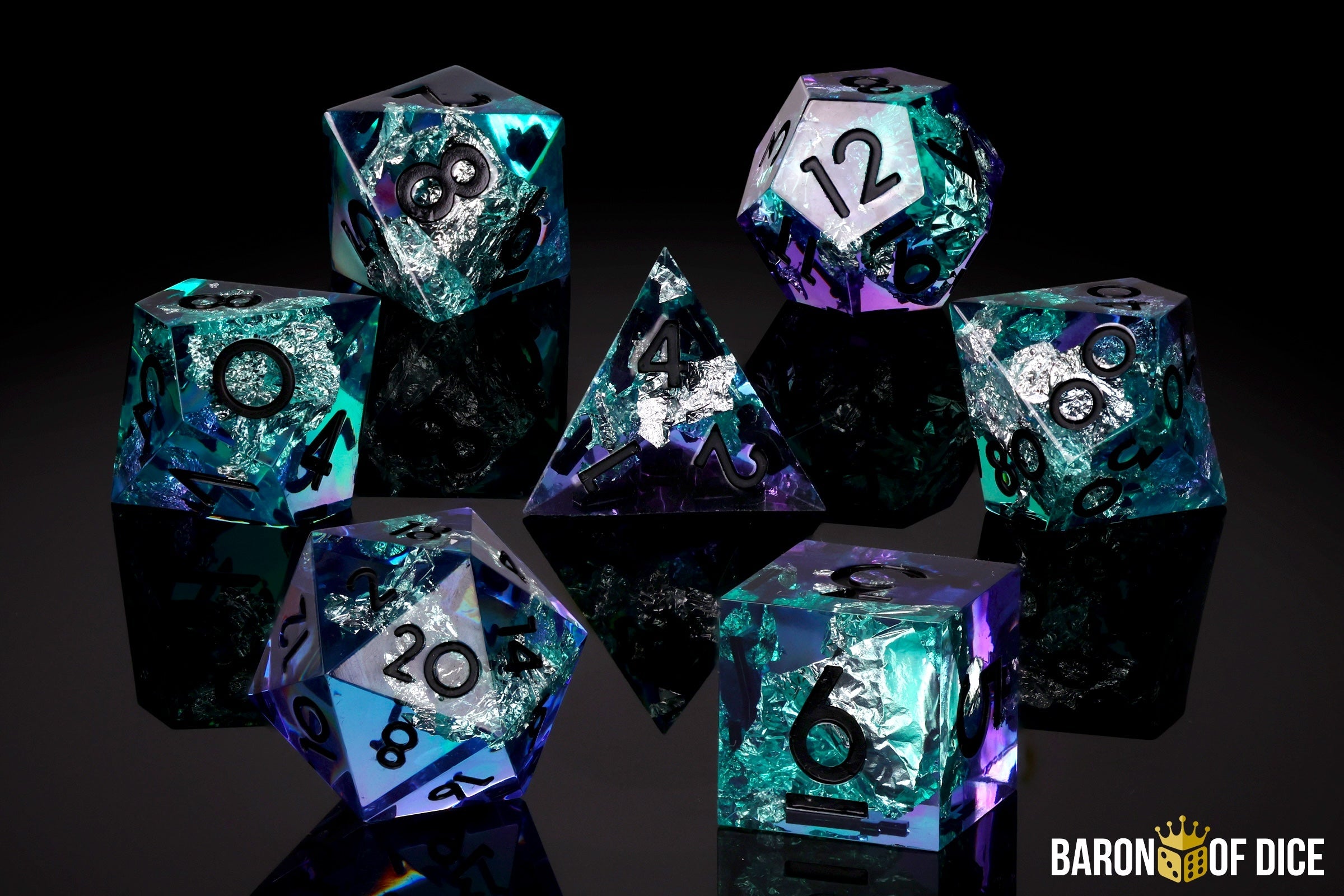 Island Sunset RPG Dice Set - 7 Pieces