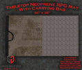 RPG Grid Mat - Abandoned Town & Dungeon Floor - Double Sided Neoprene Mat with Bag - Out of Play