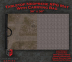 RPG Grid Mat - Abandoned Town & Dungeon Floor - Double Sided Neoprene Mat with Bag - Out of Play