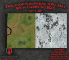 RPG Grid Mat - Snowy Tundra & Traveler's Road - Double Sided Neoprene Mat with Bag - Out of Play