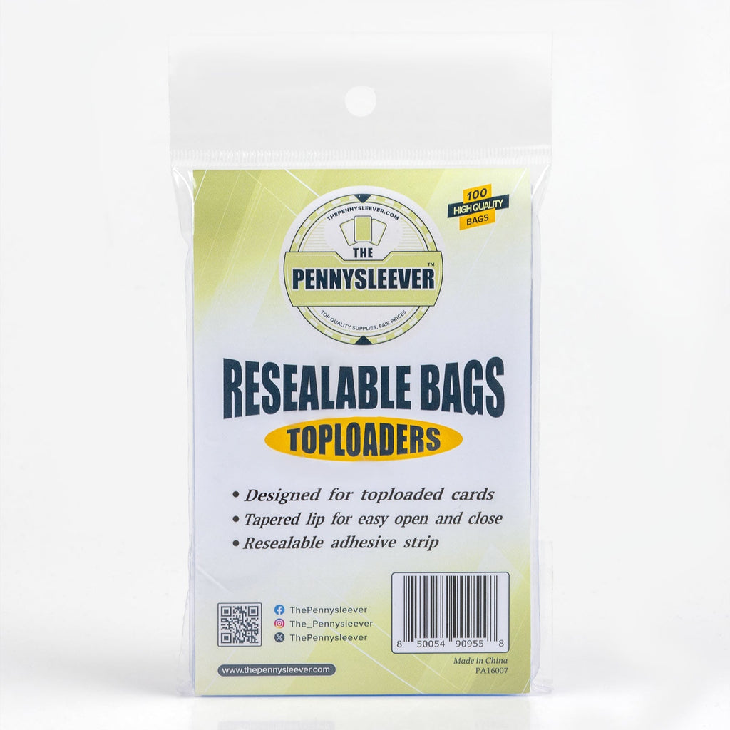 Resealable Bags for Toploaders (100 count) - Out of Play