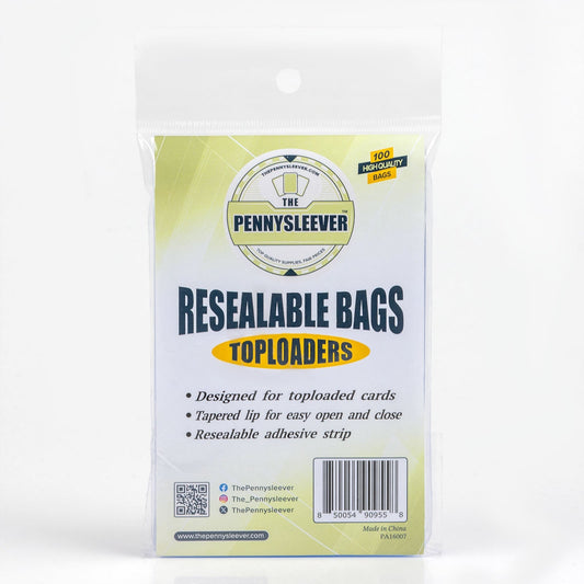 Resealable Bags for Toploaders (100 count) The Pennysleever