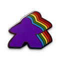 Retro Rainbow Meeple - Hard Enamel Adventure Pin By Norse Foundry - Out of Play