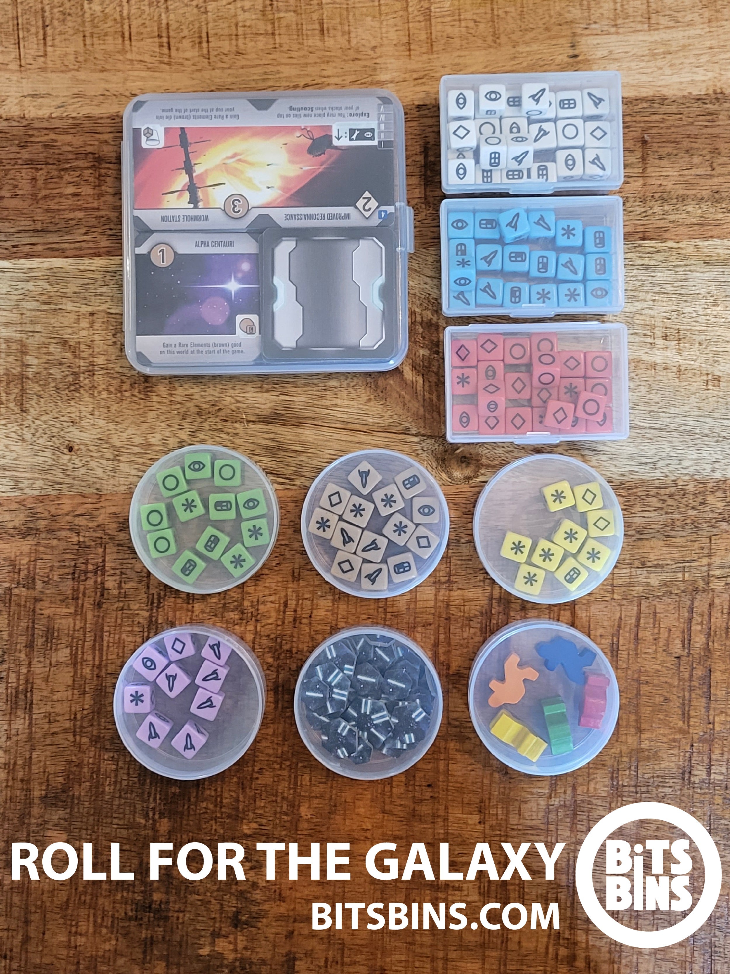 Bitsbins Roll For the Galaxy - 6 Pods, 3 Originals, 1 Flat - Out of Play
