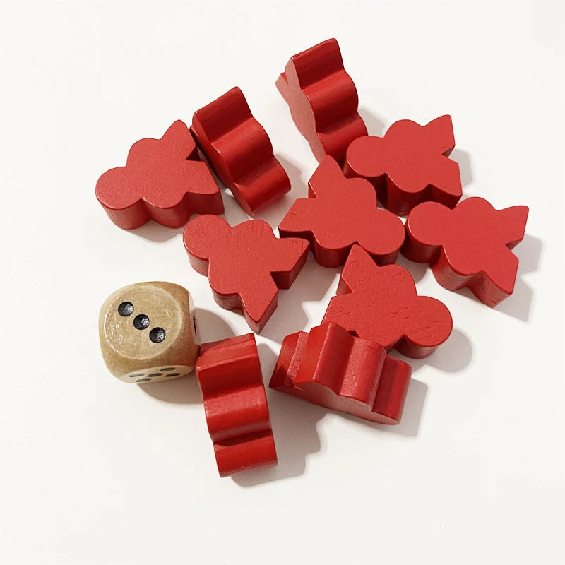 10PCS Big Size Wooden Peeple Pieces For Board Games