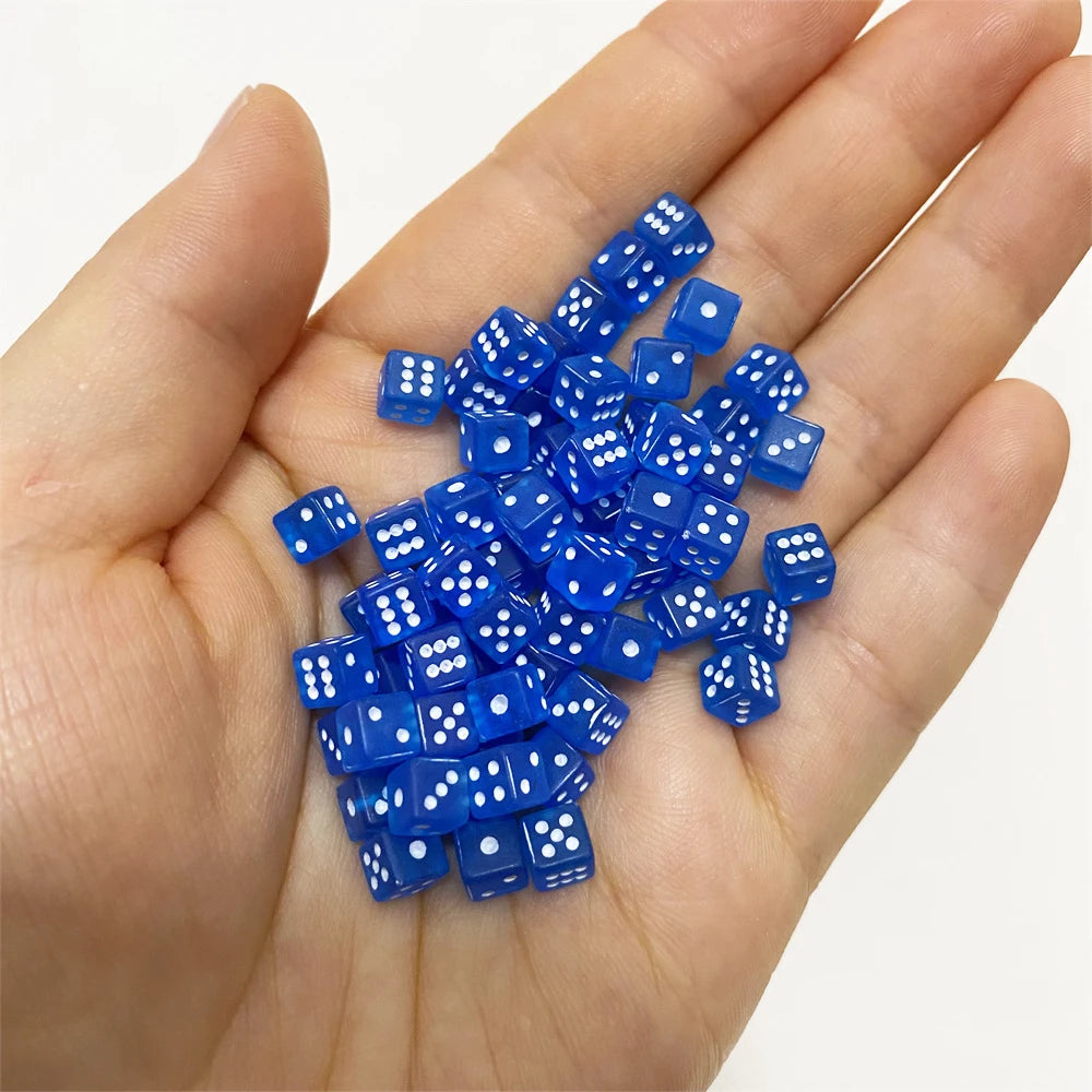 100Pcs Mini D6 Acrylic Dice For Board Game accessories