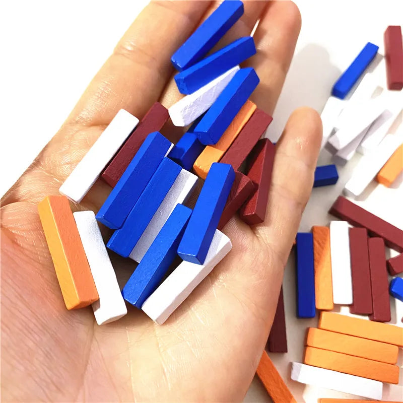 60PCS Wooden Stick Road Game Pieces